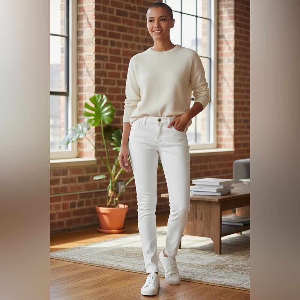 Ruc Kate Spade Women’s White Denim Skinny Ankle Length Jeans - Waist Size 26